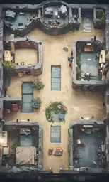 a house top down with multiple living areas