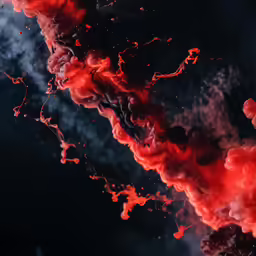 red smoke coming out of the top of a black surface