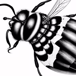 a small black and white bug with large antennae