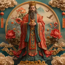 a very large statue of jesus holding the cross
