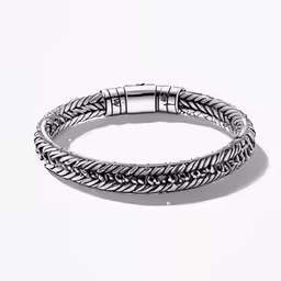 a bracelet that has some silver beads