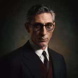 man in suit posing for a photo with eyeglasses