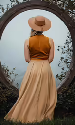 a person in a hat looking out into the distance