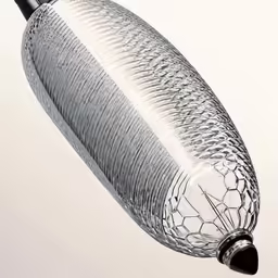 a glass object is hanging on the side of a pole