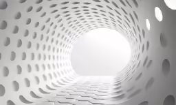 a white room that has holes on the wall