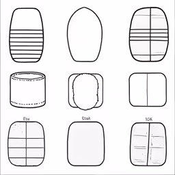drawing paper shapes and lines of objects in the form of circles