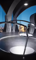 a view from the top of a building of buildings