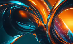 an abstract photo of a blue and orange pattern