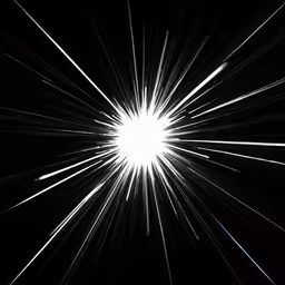 an abstract star burst in the dark sky