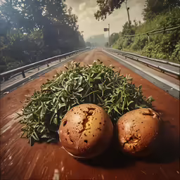 a couple of apples that are on a table