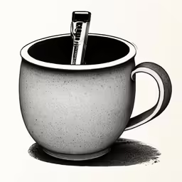 a cup with a razor in it and another toothbrush in the cup