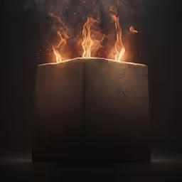 the flames in this sculpture are burning brightly