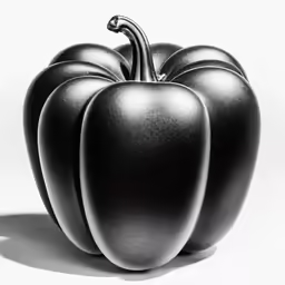 an abstract photograph of three black peppers