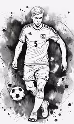 a young boy running with a soccer ball,the boy in the soccer uniform is running with a ball