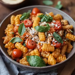 a bowl of food containing rice, tomatoes, and spinach