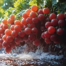 some very cute fruits by a river
