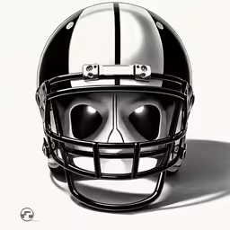 a drawing of a football helmet