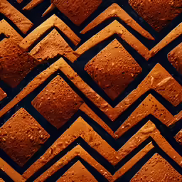 a chevron pattern made of bricks and mud