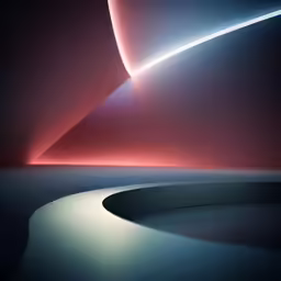 a computer generated image of a curved area