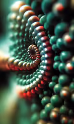 a series of balls that resemble interlocked circles