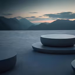 a sculpture on top of a cement surface