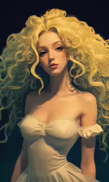 an artisticly drawn photograph of a blonde woman