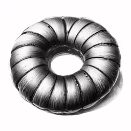 the round object is hanging on a chain