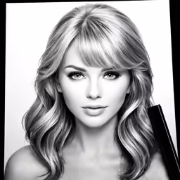 a beautiful blonde with long hair posing for a picture