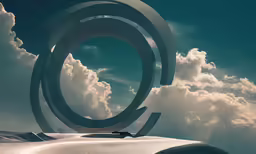 a surrealistic artwork is featured over a vast expanse