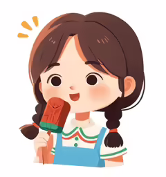 a girl with an orange phone in her hand