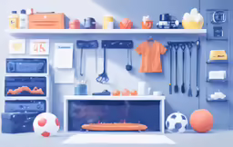 a soccer themed room with a large open fire place