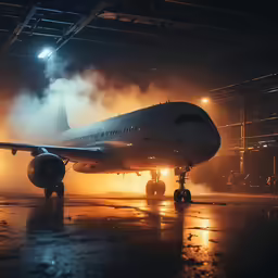 a jet airliner sitting on top of an airport runway