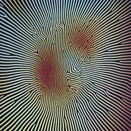 a psychedelic image that is reminiscent of an abstract cat