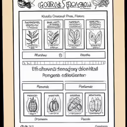 the poster showing plant identification is shown