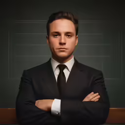 a man in a suit is posing for a photo