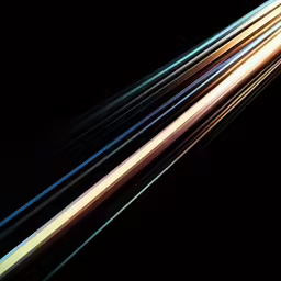 many light streaks against a black background