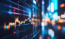 a wallpaper is showing blue and orange data