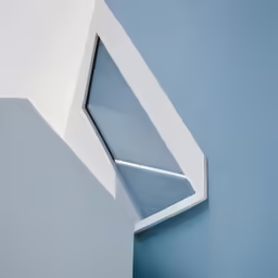 an open window is against the wall