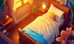 a bedroom with light from the windows and a bed