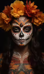 an image of a woman with body art