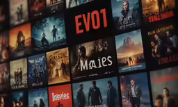 there are posters of movies with names on them