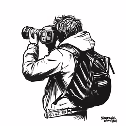 man taking pictures with his camera