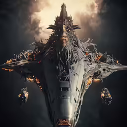 a very artistic illustration of the war jet fighter