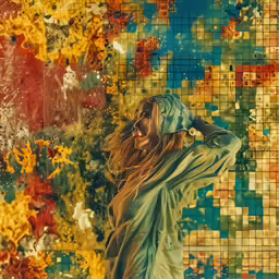 the picture is altered to look like it has paint smeared on it