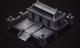 a model of an asian styled house