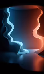 a very large light that is shining into the dark room