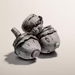 two old fire hydrants side by side on a white background