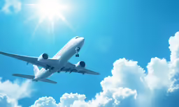 a passenger jet in the sky during the day