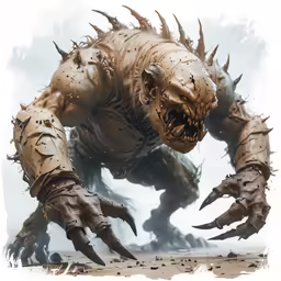 an art work depicting a demonic creature
