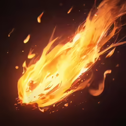 an orange fire on a black background